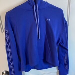 Under Armour Electric Blue Cropped Pullover Hoodie